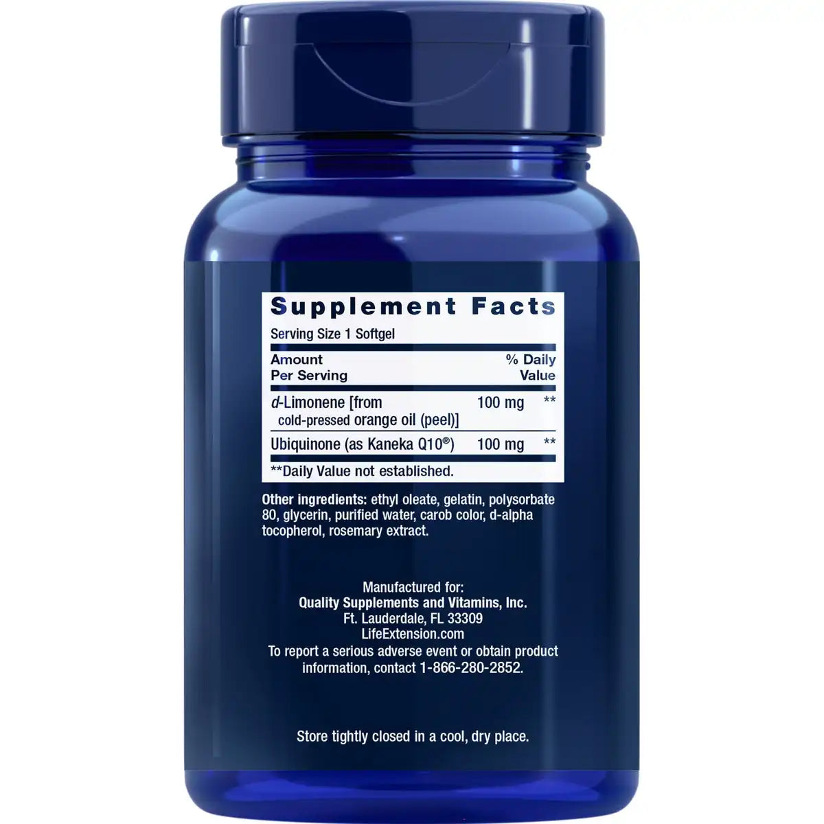 CoQ10 with d-Limonene