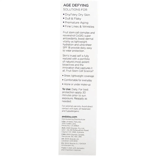 Age Defying Ultra Sheer Daily Defense Facial Lotion - SPF 18