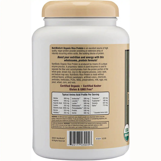 Organic Rice Protein Powder - Vanilla