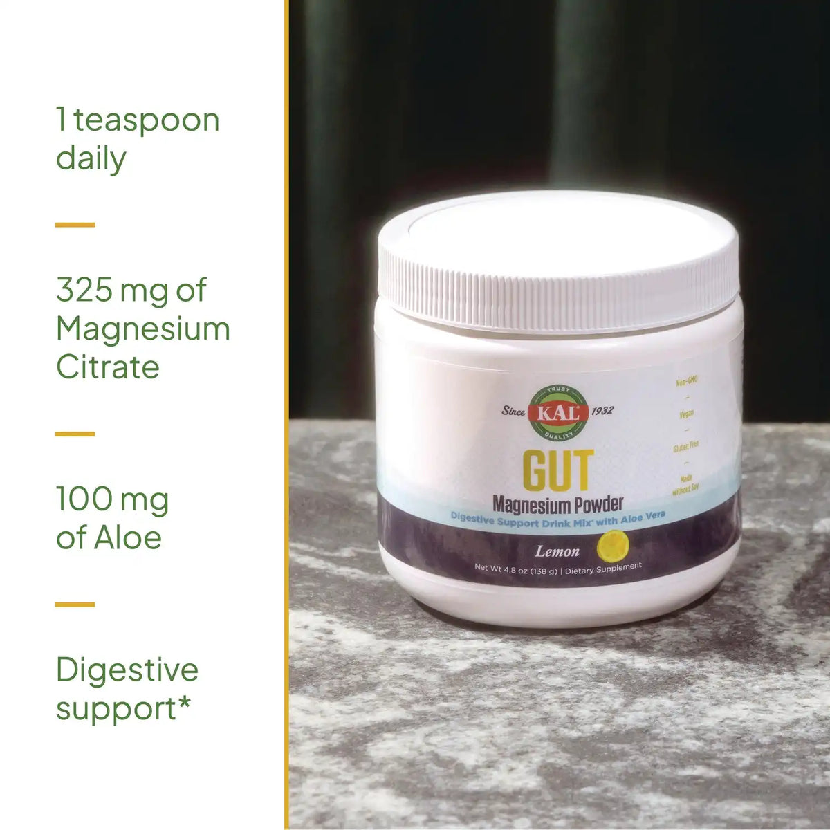 Gut Magnesium Powder - Lemon