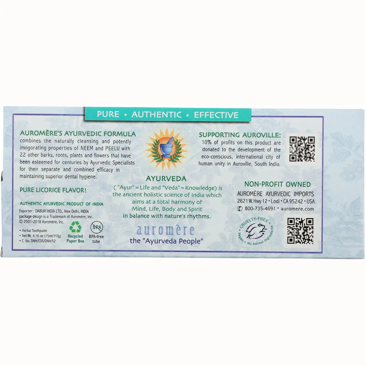 Ayurvedic Herbal Toothpaste Mint-Free
