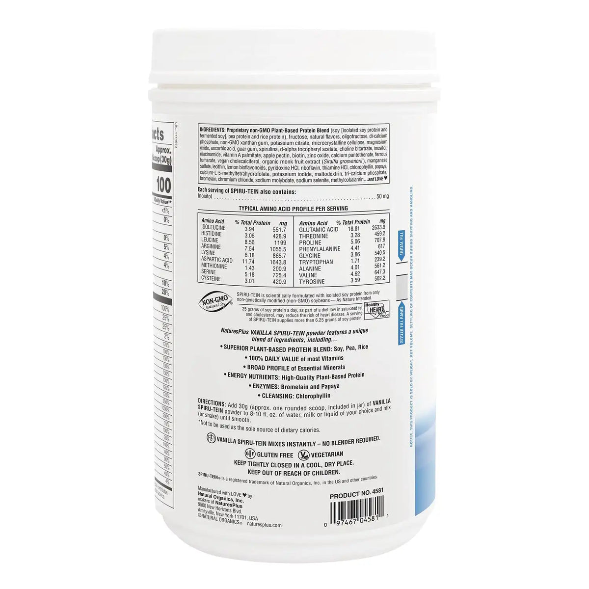 Spiru-Tein Protein Powder Meal - Vanilla