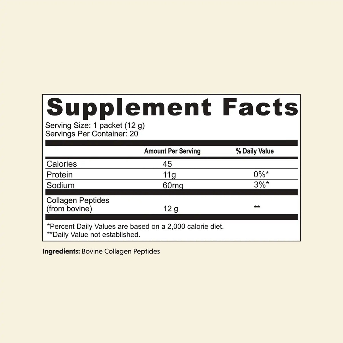 Grass-Fed Bovine Collagen Peptides - Unflavored