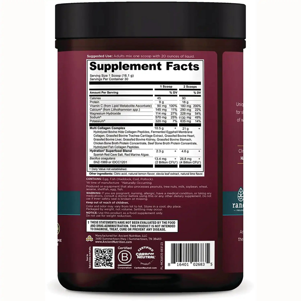 Multi Collagen Advanced Hydrate - Lemon Lime