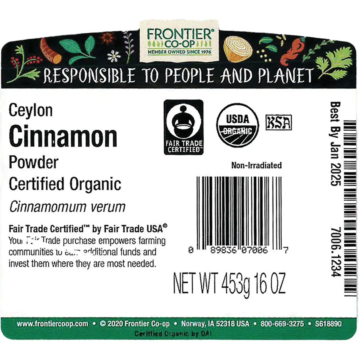 Ceylon Cinnamon Powder Certified Organic - Fair Trade