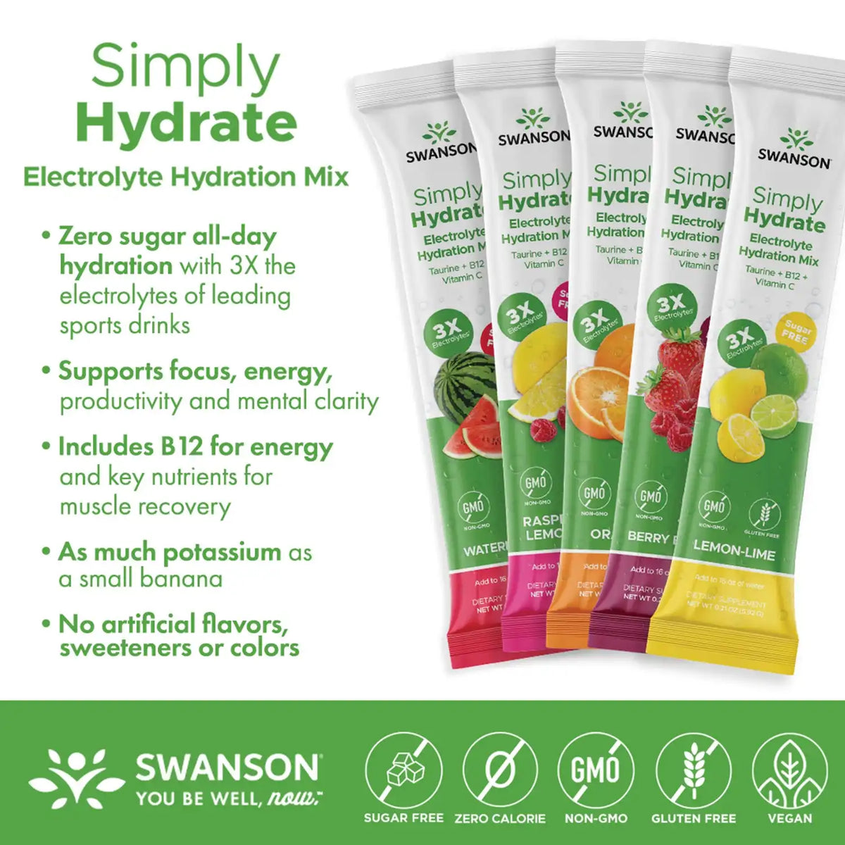 Simply Hydrate Electrolyte Hydration Mix - Variety Pack