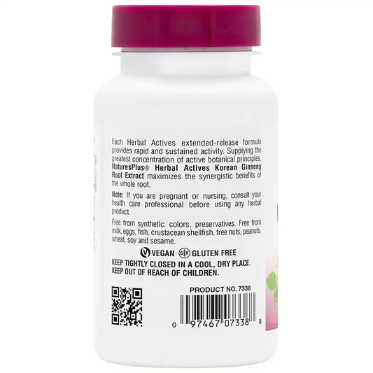 Herbal Actives Korean Ginseng - Extended Release