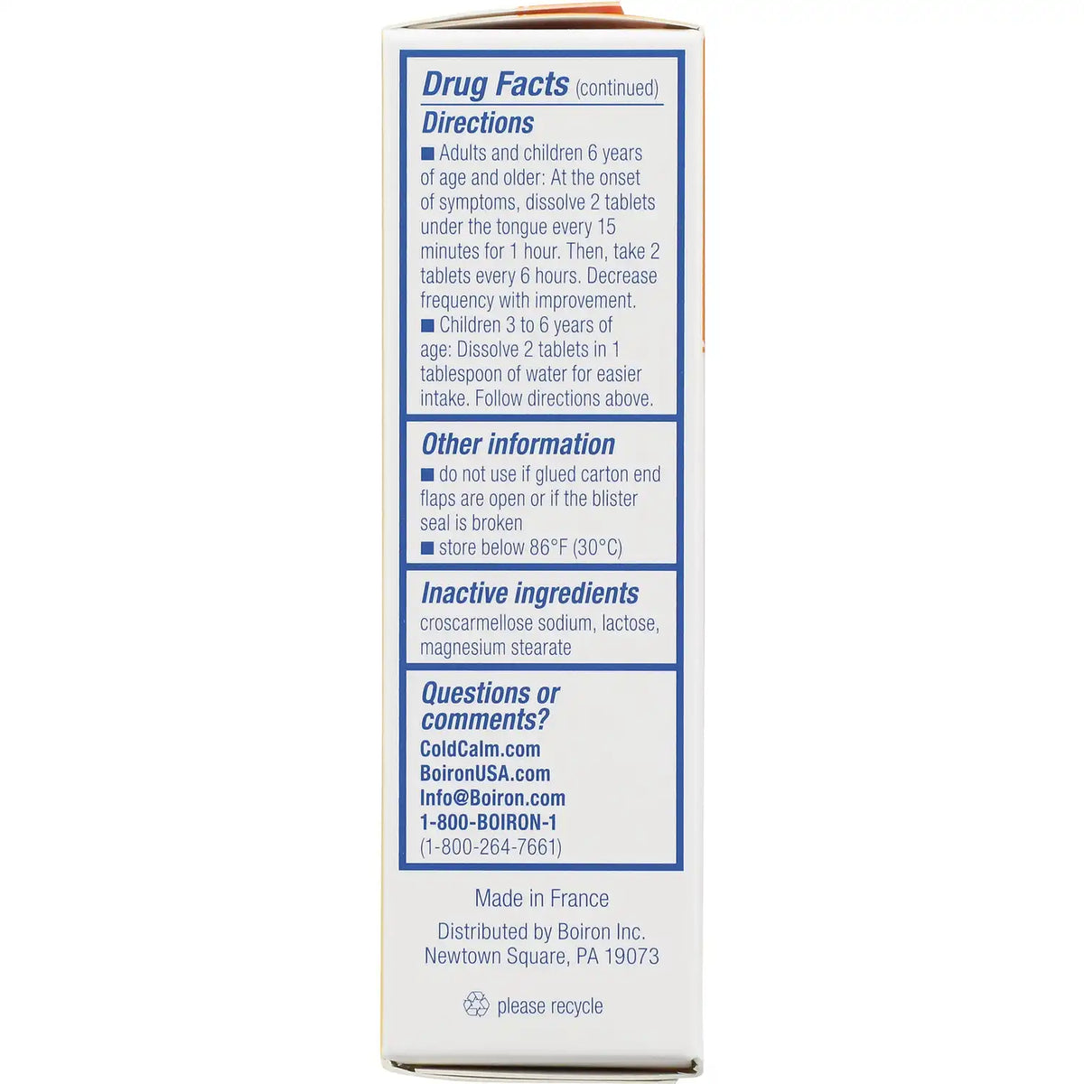ColdCalm Meltaway Tablets - Unflavored