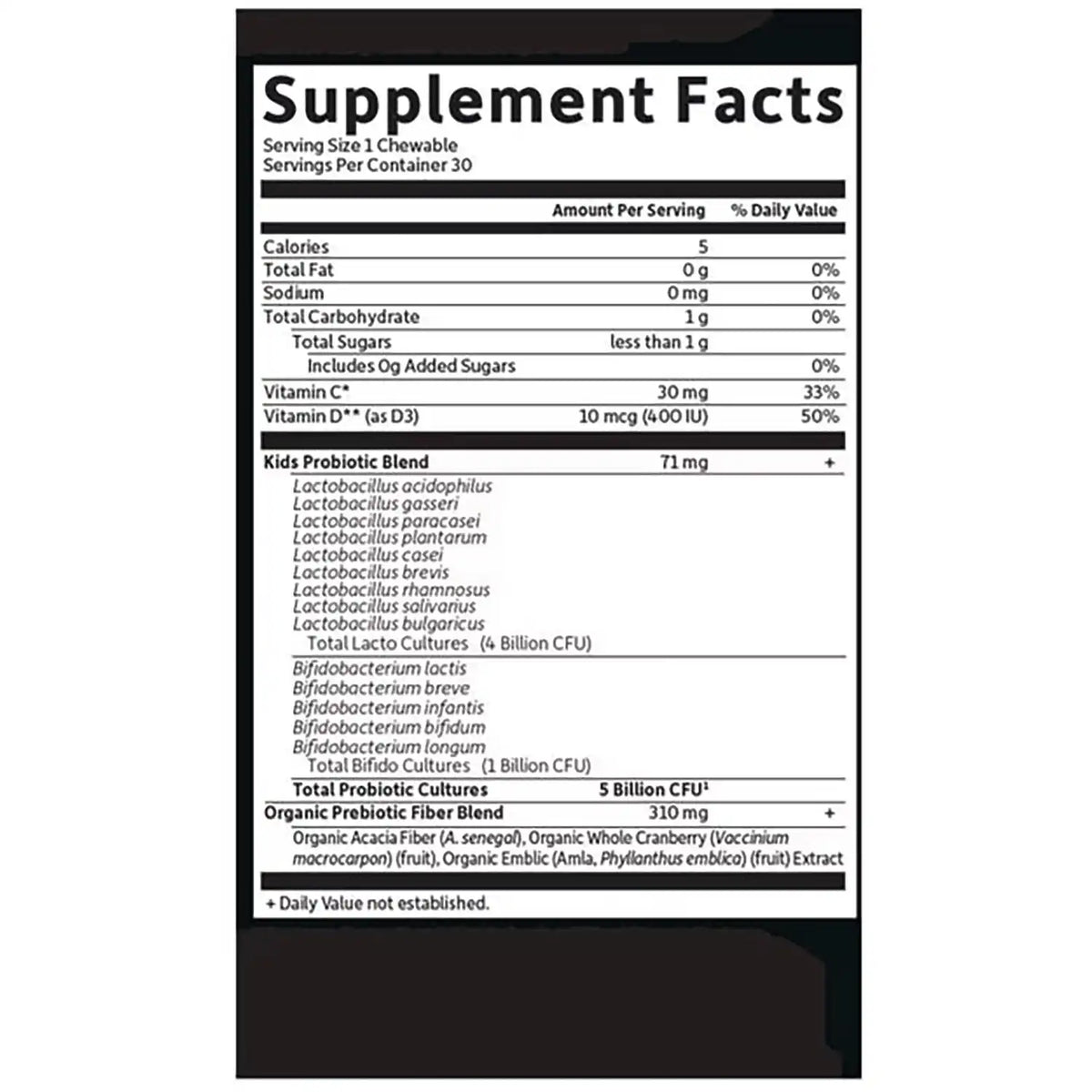 Dr. Formulated Probiotics Organic Kids+ - Watermelon