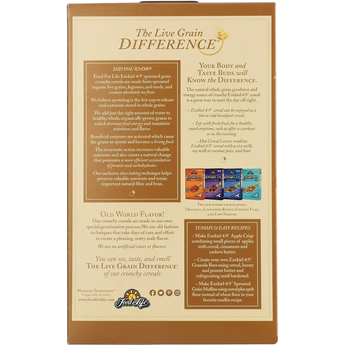 Sprouted Crunchy Cereal Ezekiel 4:9 - Almond