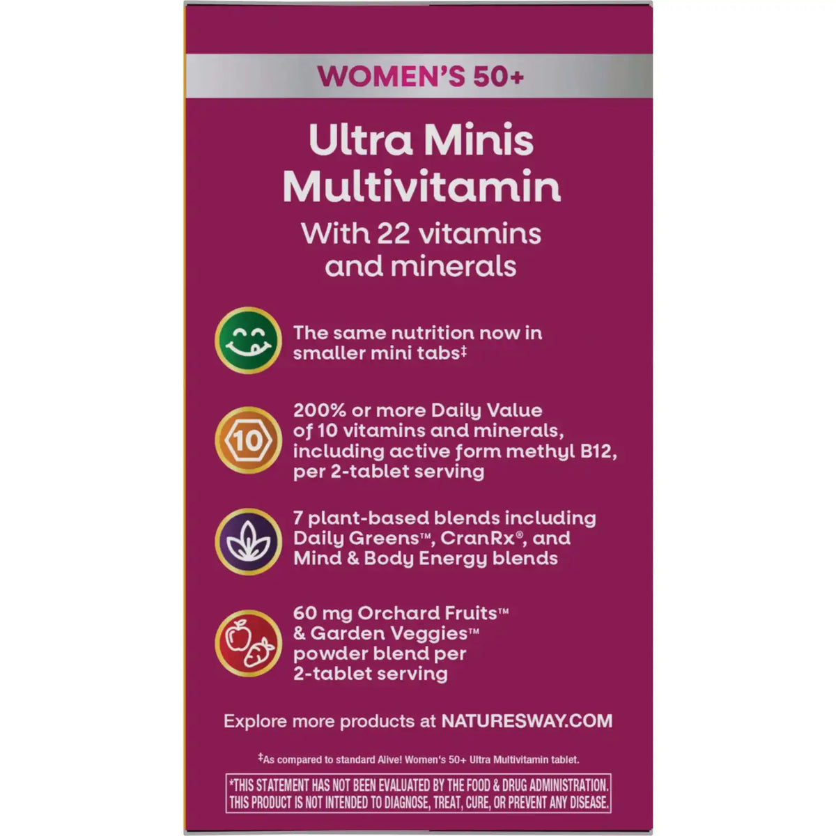Alive! Women's 50+ Ultra Minis Multivitamin