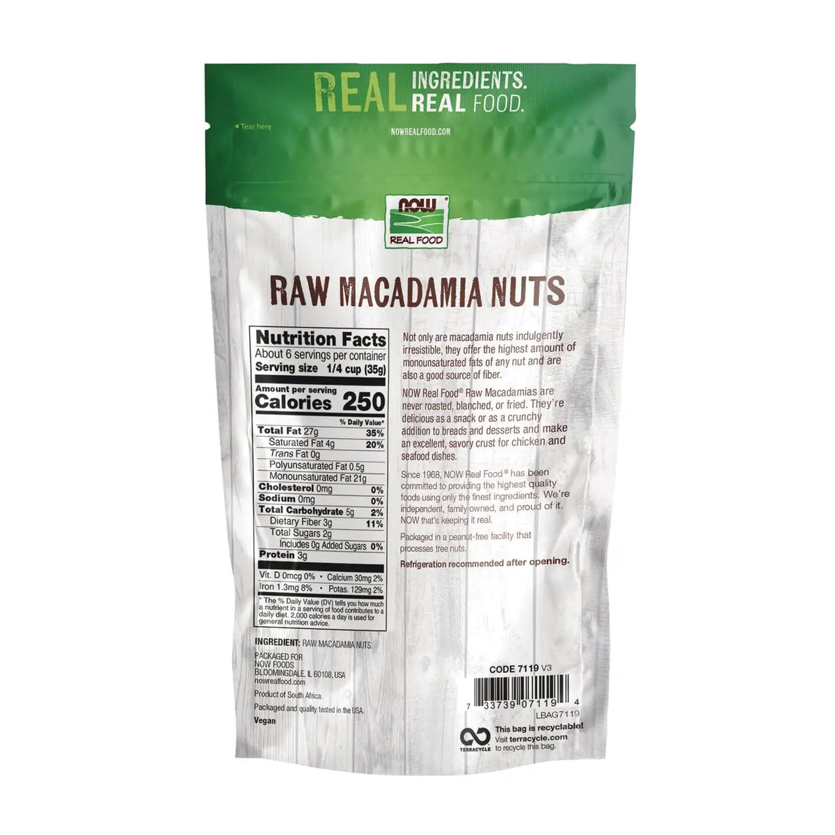 Unsalted Raw Macadamia Nuts