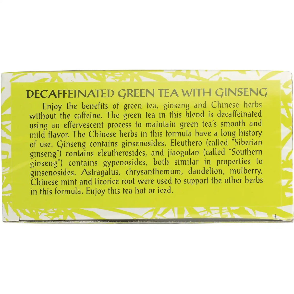 Decaf Green Tea With Ginseng