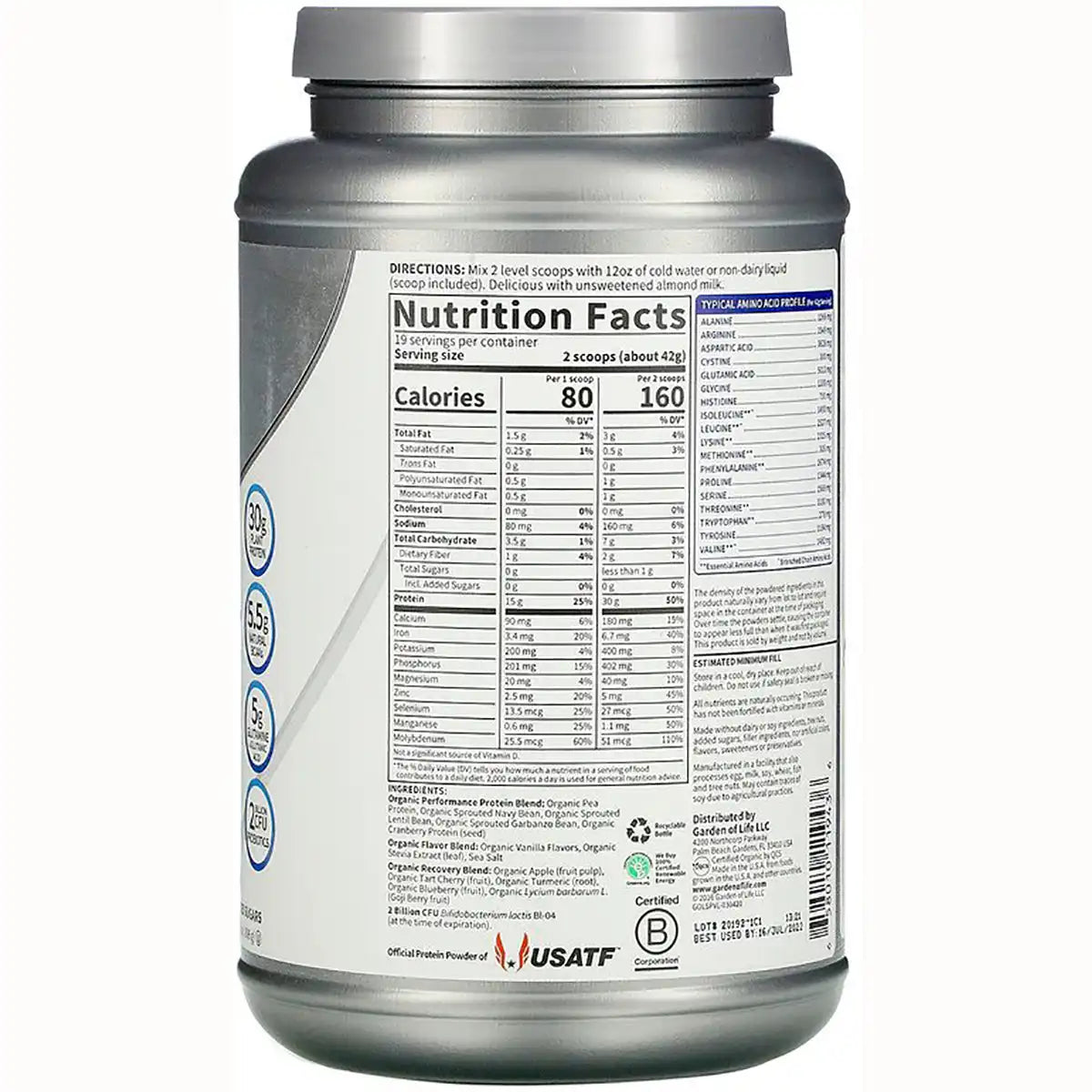 SPORT Organic Plant-Based Protein - Vanilla