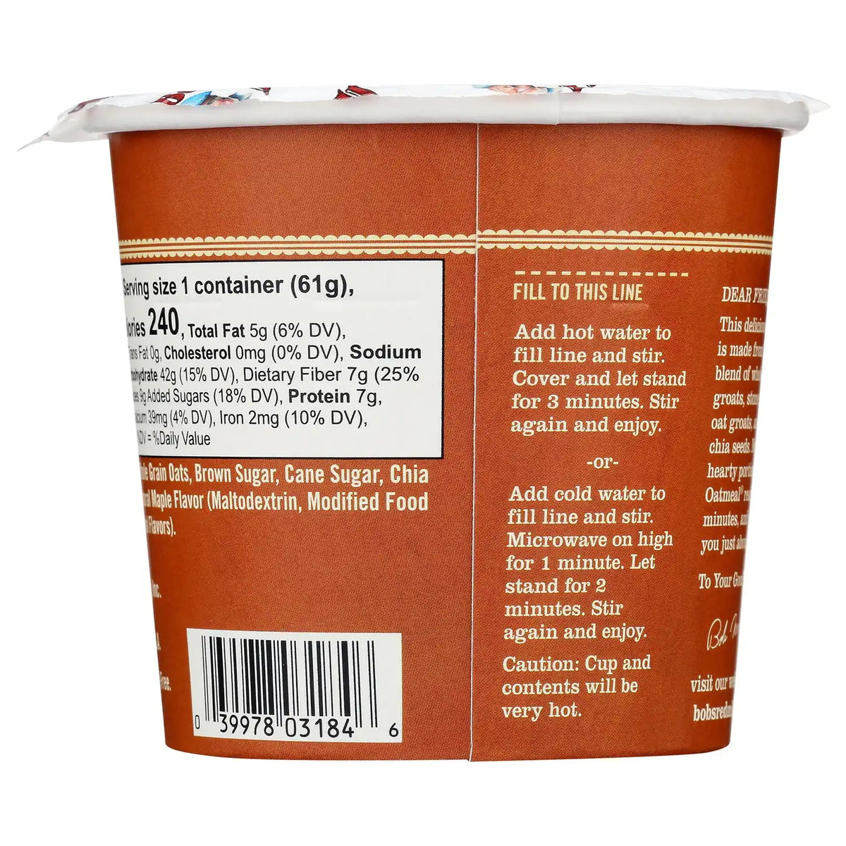 Gluten Free Oatmeal - Brown Sugar and Maple