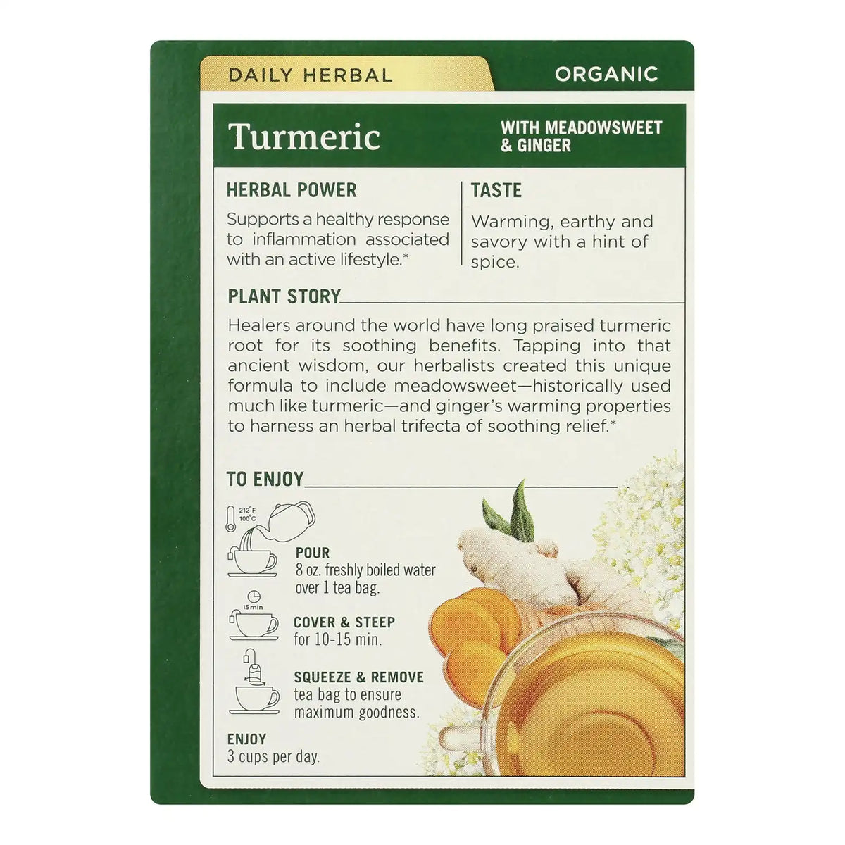 Organic Turmeric with Meadowsweet & Ginger Tea