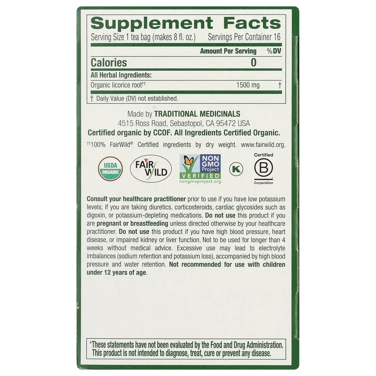 Organic Licorice Root Tea