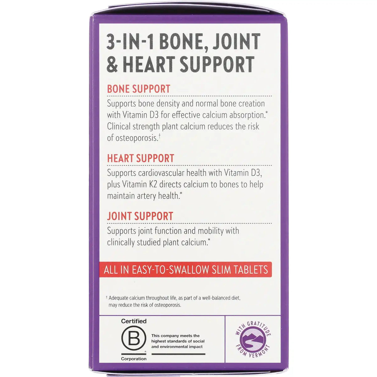 Plant Calcium Bone Strength Take Care - Slim Tablets