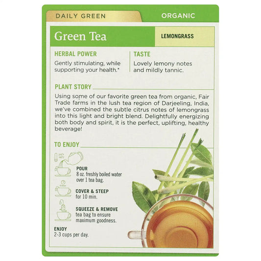 Organic Green Tea - Lemongrass