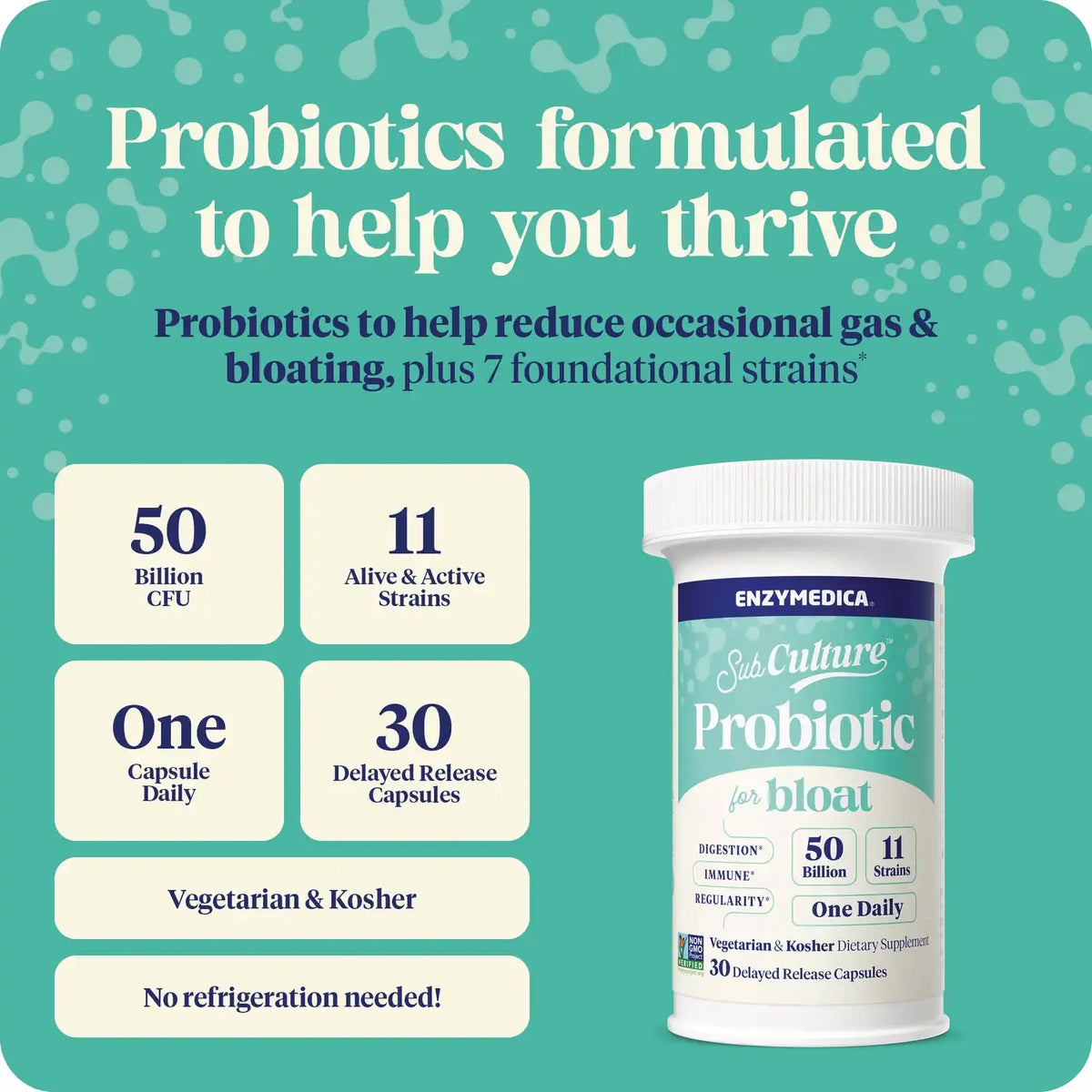 SubCulture Probiotic for Bloat