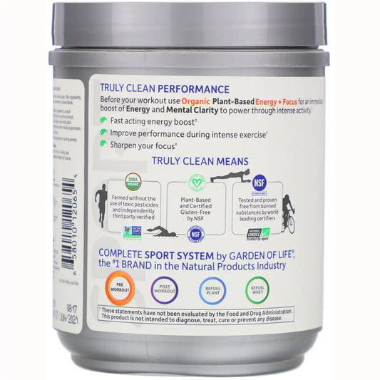 SPORT Organic Plant-Based Energy + Focus - Blackberry Cherry