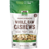 Certified Organic Whole, Raw Cashews - Unsalted