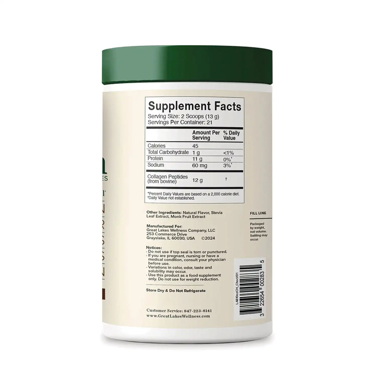 Grass-Fed Bovine Collagen Peptides - Chocolate