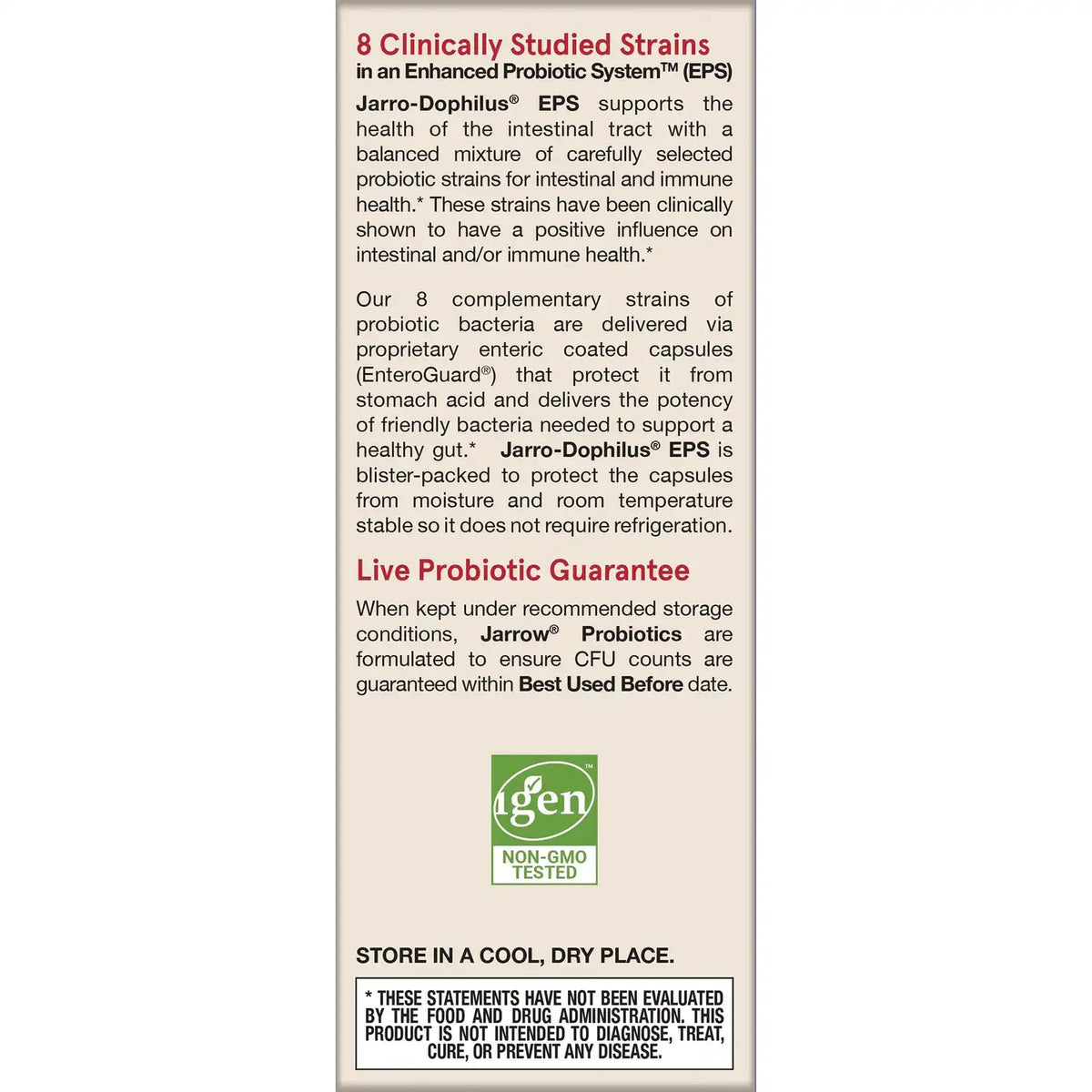 Vegetarian Jarro-Dophilus EPS