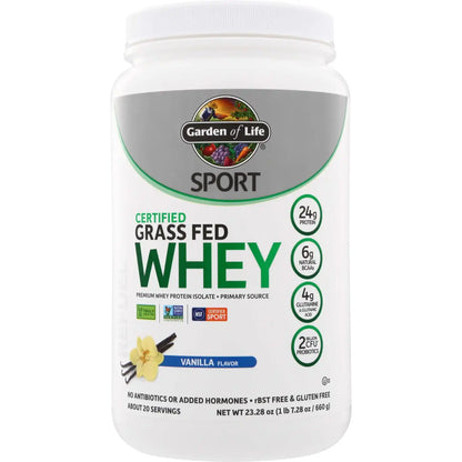 SPORT Certified Grass Fed Whey Protein - Vanilla