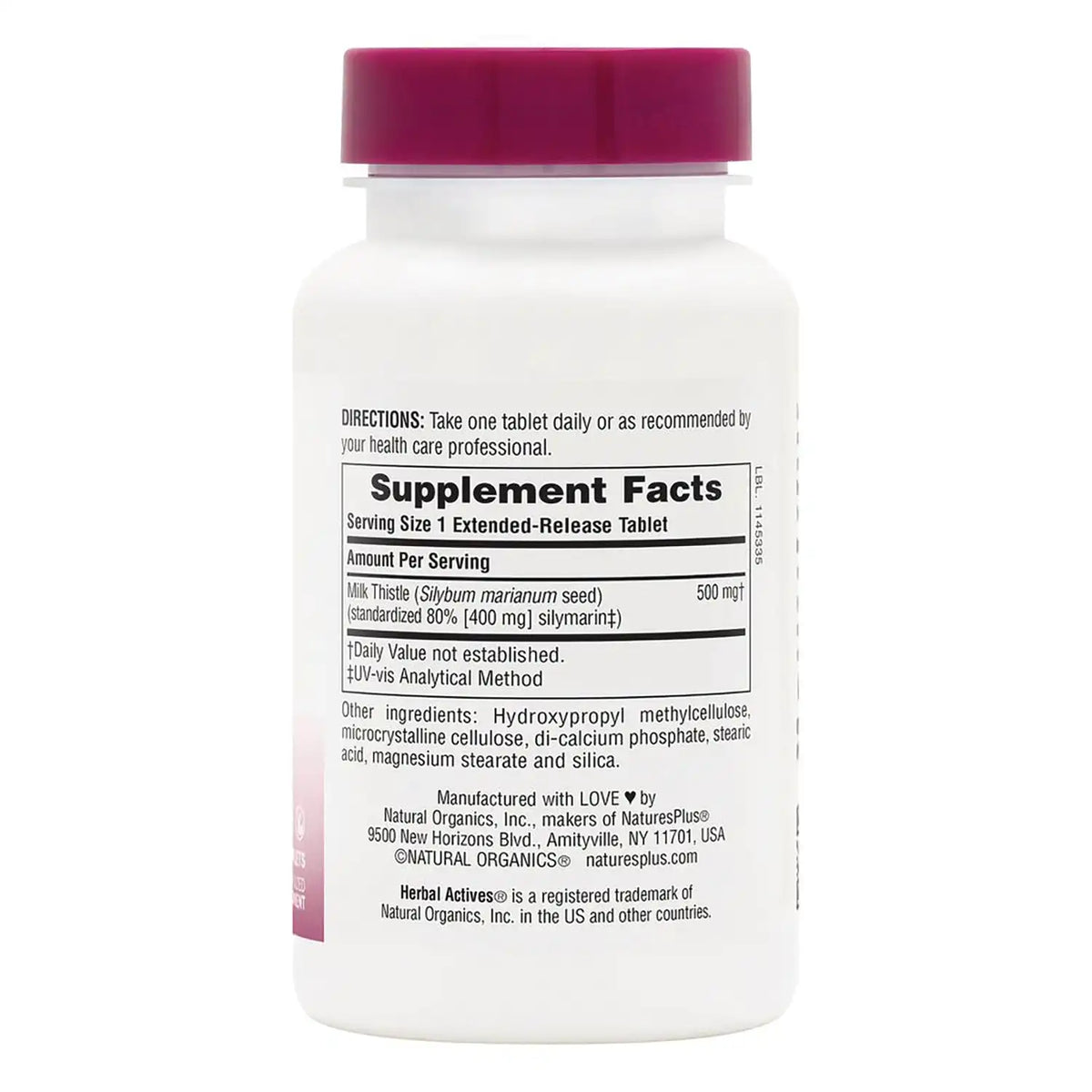 Herbal Actives Milk Thistle - Extended Release
