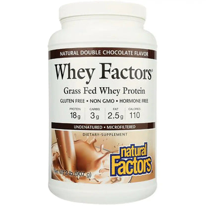 Whey Factors Grass Fed Whey Protein - Natural Double Chocolate