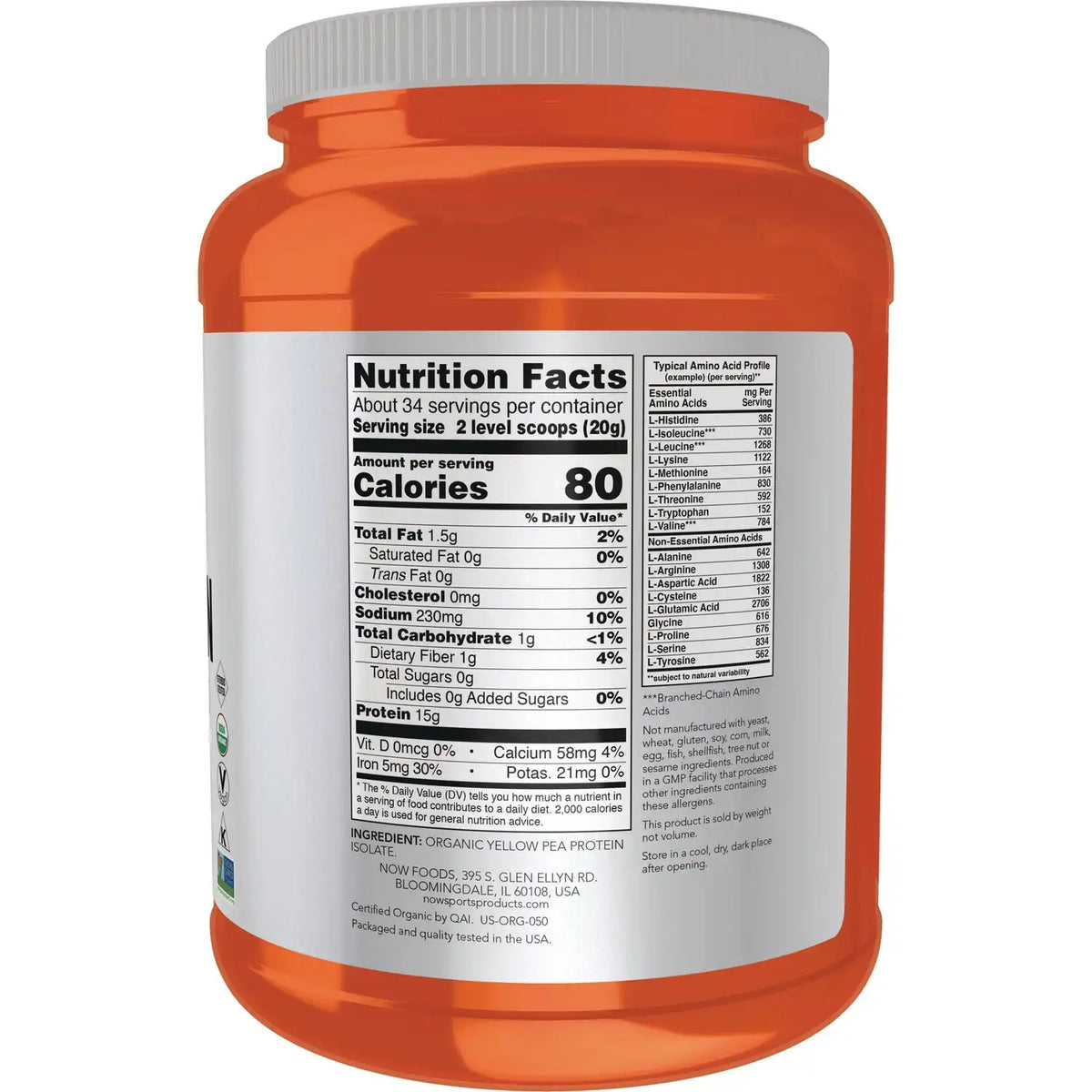 Organic Pea Protein - Pure Unflavored