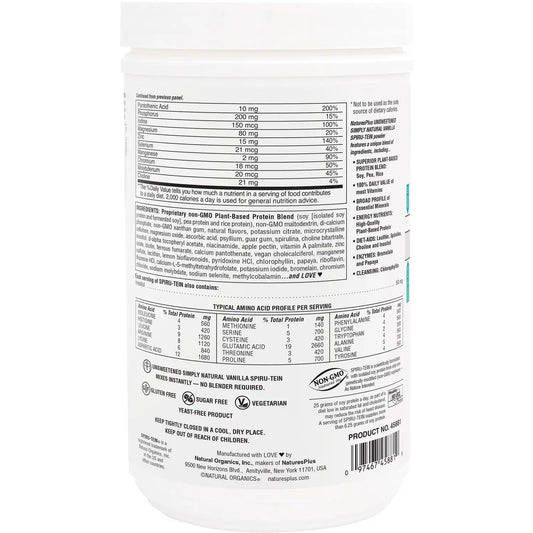 Unsweetened Spiru-Tein Protein Powder Meal - Original Vanilla