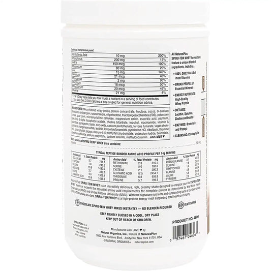 Spiru-Tein Whey Protein Powder Meal - Chocolate