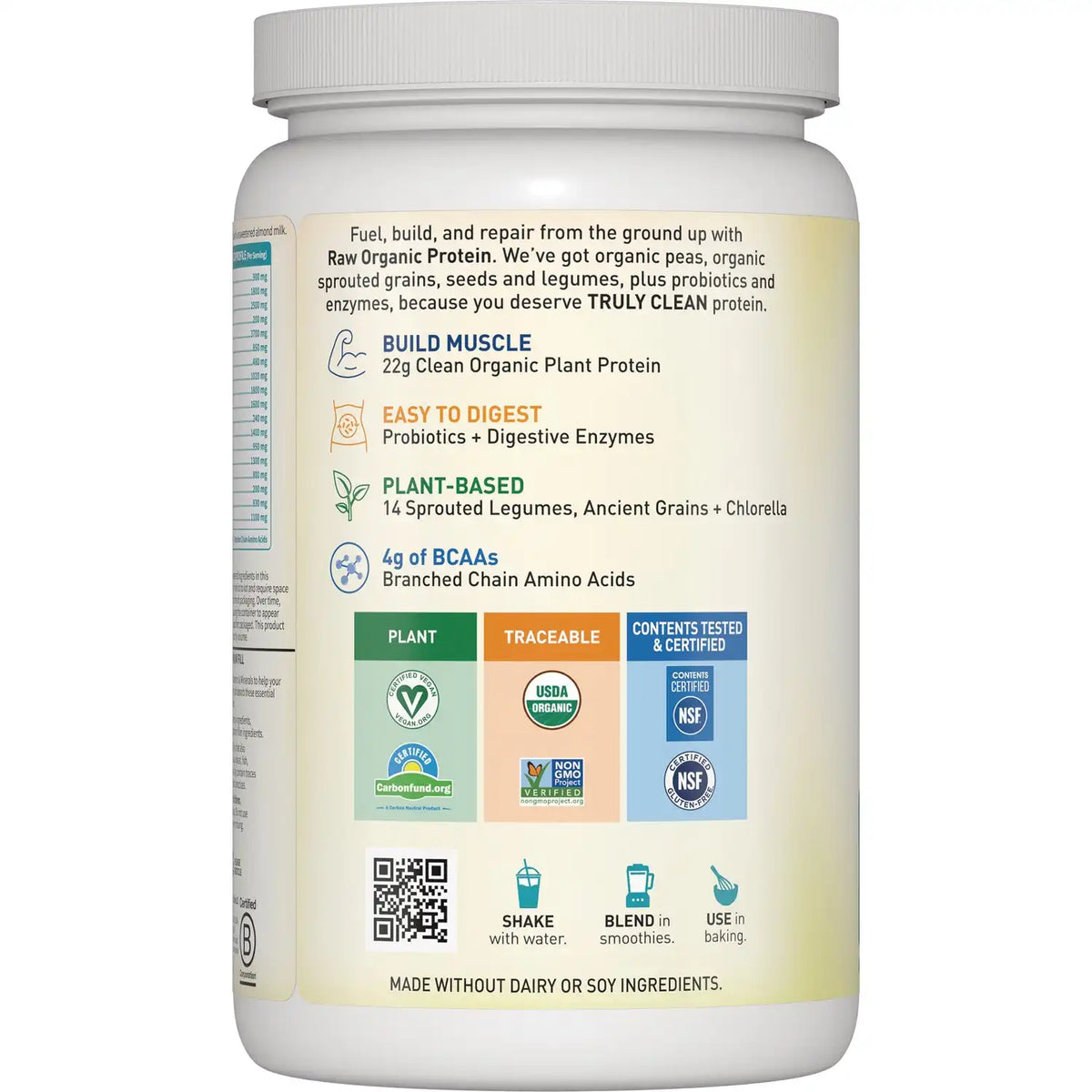 Raw Organic Protein Plant-Based - Unflavored