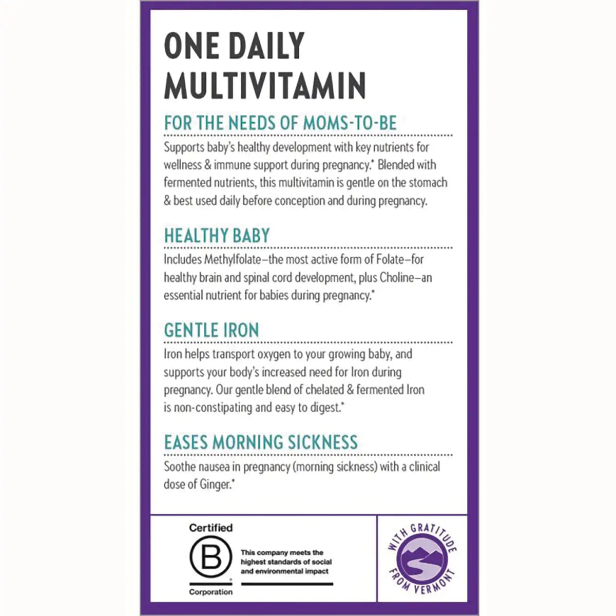 One Daily Prenatal Multivitamin