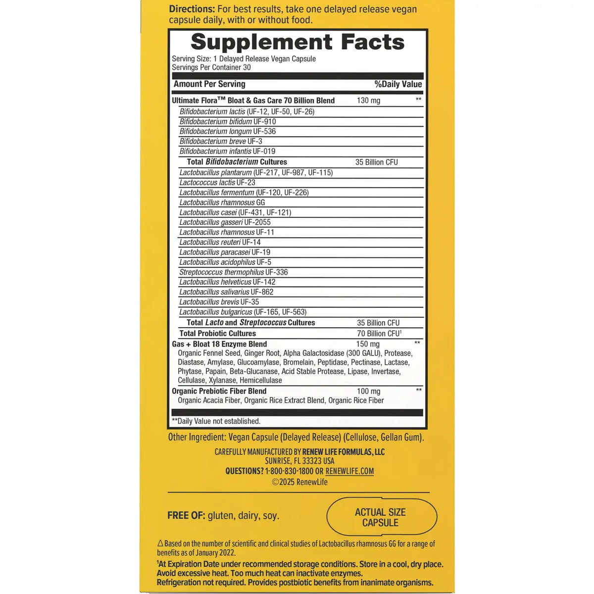 Bloat & Gas Care Ultimate Flora Probiotic